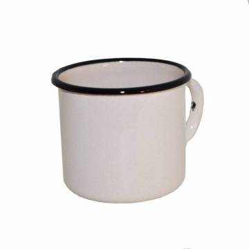 Set of 2 enamelled metal mug - Pink - 250 ml