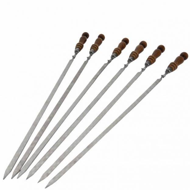 Brochettes - Manche bois - 60 cm