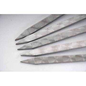 6 metal skewers - 60 cms