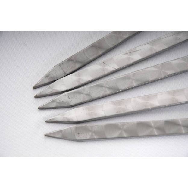 6 metal skewers - 60 cms