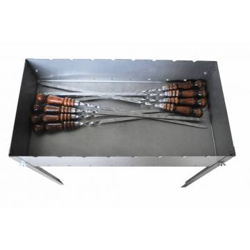 Kit Large Mangal - 65x33 cm - With 8 skewers