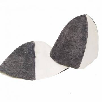 2 sauna hats - Grey and white