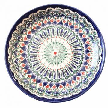 Assiettes en céramique peinte - Rishtan - Bleues / Rouges