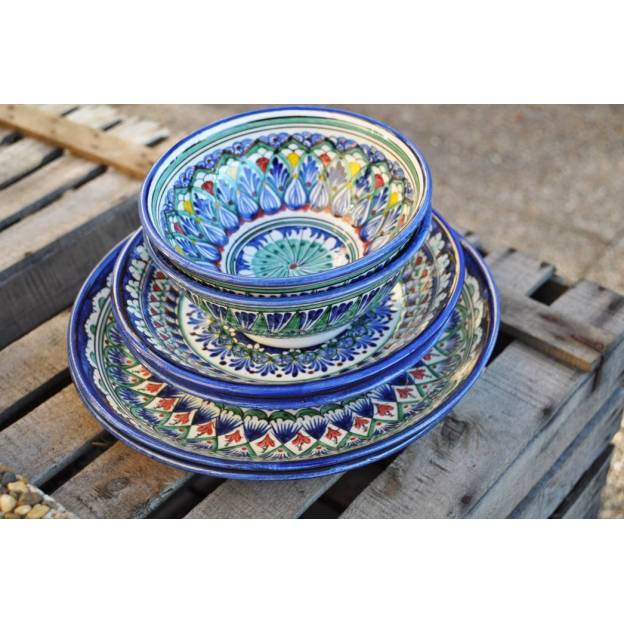 Set of 6 Rishtan ceramics pieces