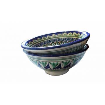Set of 2 ceramic bowls - Rishtan design - Diam. 15 cm