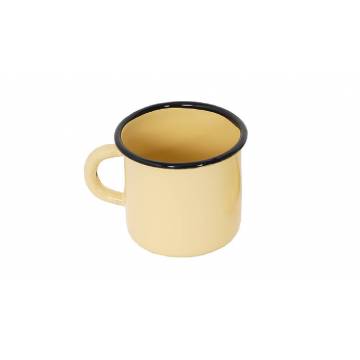 Mug Jaune - Métal émaillé - 400 ml - Lot de 2