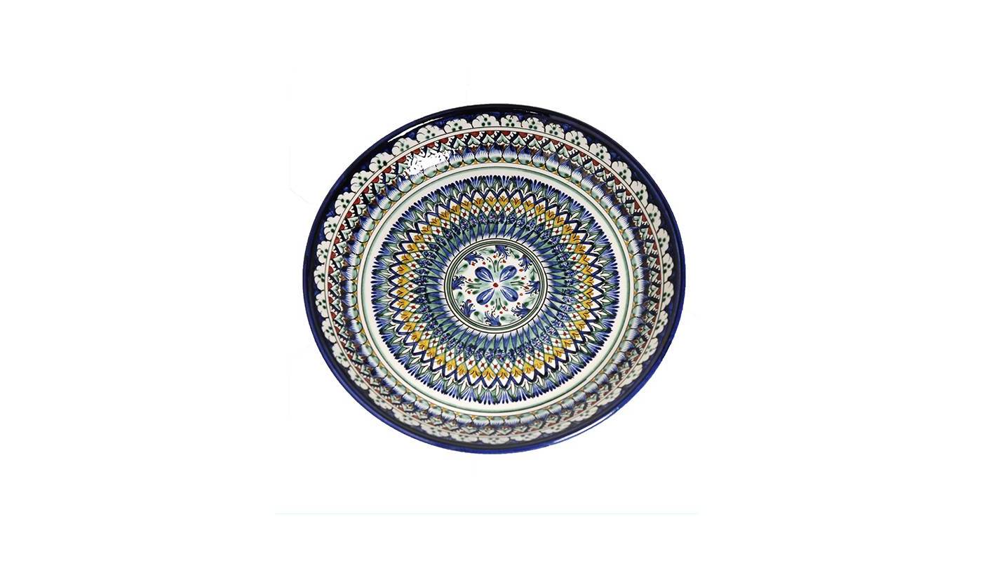 Assiette céramique peinte - Rishtan - Ø 24,5 cm