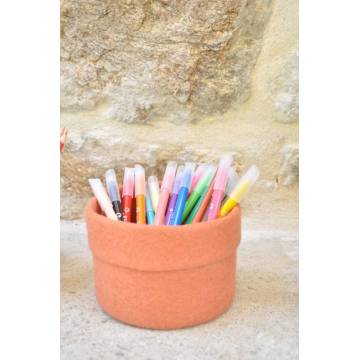 Kit of 3 colored felt containers