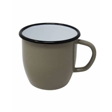 Conical enamelled metal mug - Grey - 250 ml