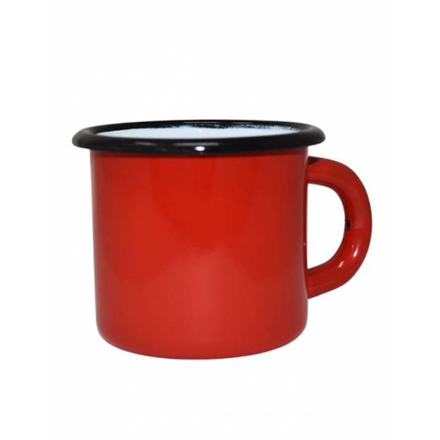 Metallic mug - Ceramic-like -- Red - 250 ml