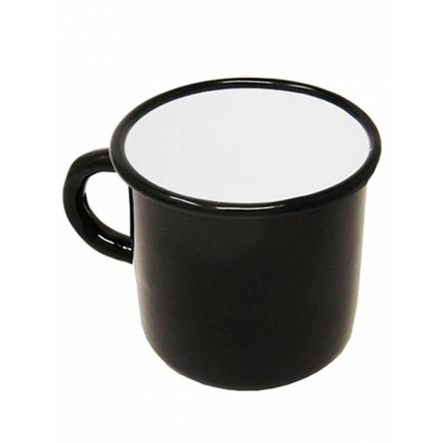 Mug Noir et Blanc - Métal émaillé - 400 ml