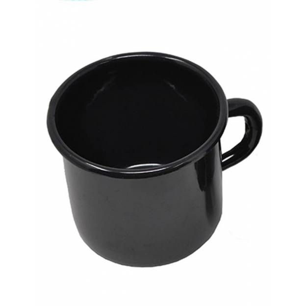 Mug Noir - Métal émaillé - 400 ml