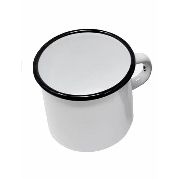 Mug Blanc - Métal émaillé - 400 ml