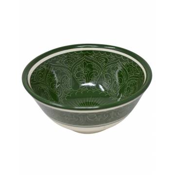 Bol en céramique peint - Rishtan - Ø 15,5 cm - Vert