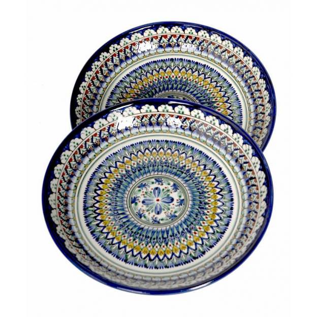 Assiette céramique peinte - Rishtan - Ø 24,5 cm