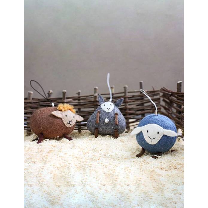 Felt lambs - 3 pieces Felt lambs - 3 pieces