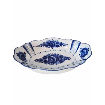 Tradition Gzhel - Plat en porcelaine - 17x29x4.5 cm