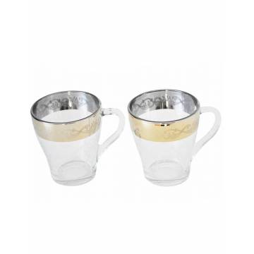 2 glass mugs - Italian decor