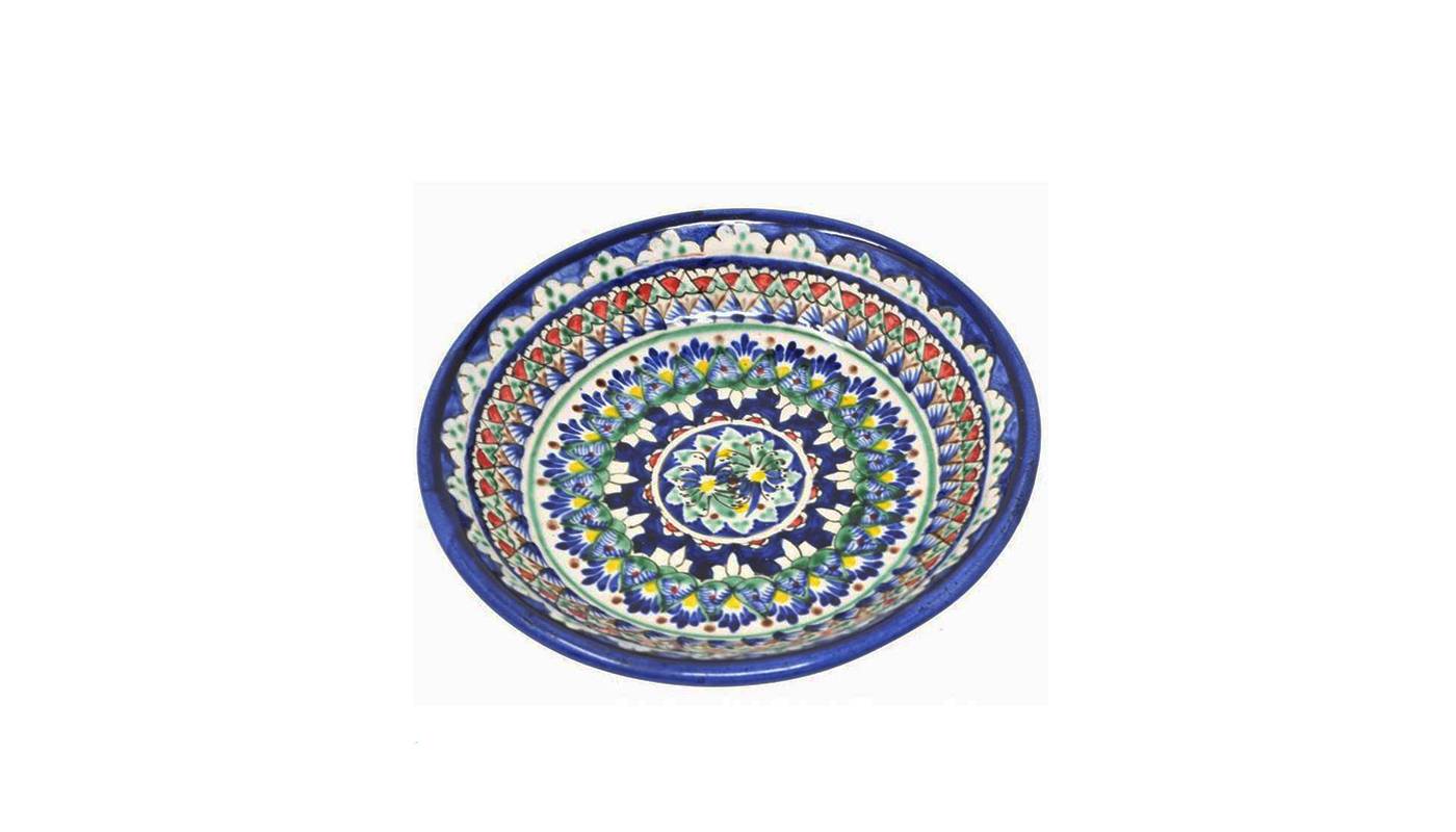 Assiette céramique peinte - Rishtan - Ø 20 cm