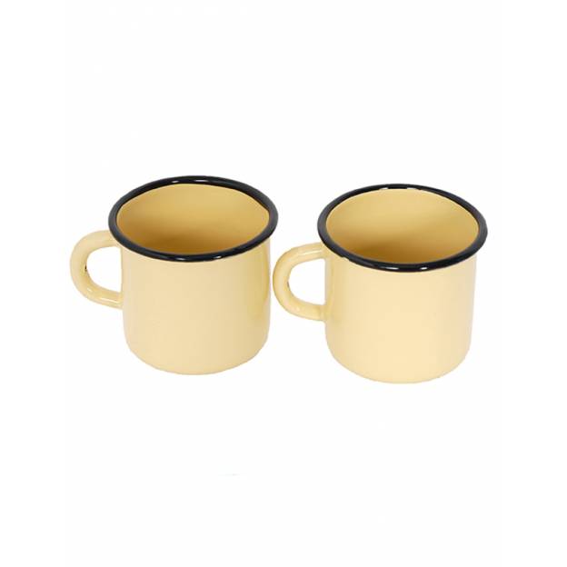 Mug Jaune - Métal émaillé - 250 ml