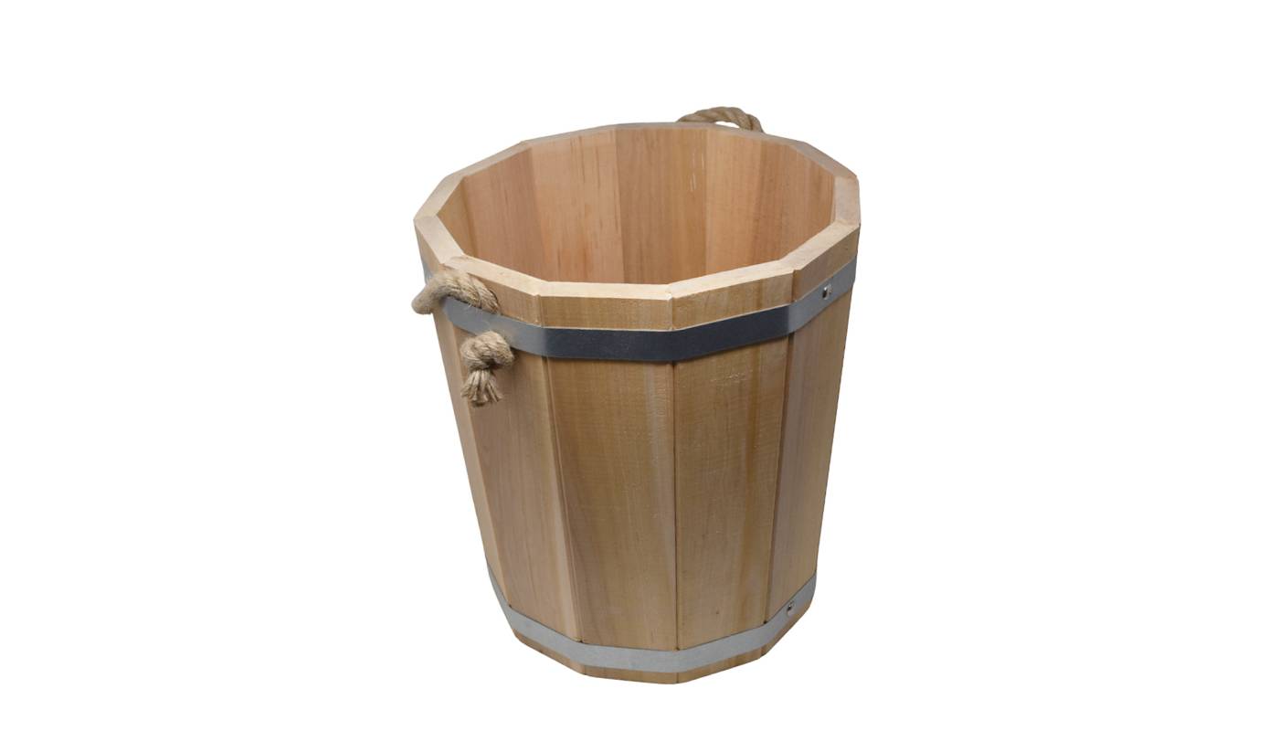 Wooden bucket - 15 liters - Alder - Cachepot / Storage