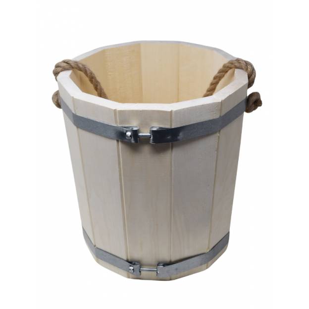 Wooden bucket - 10 liters - Aspen - Cachepot / Storage