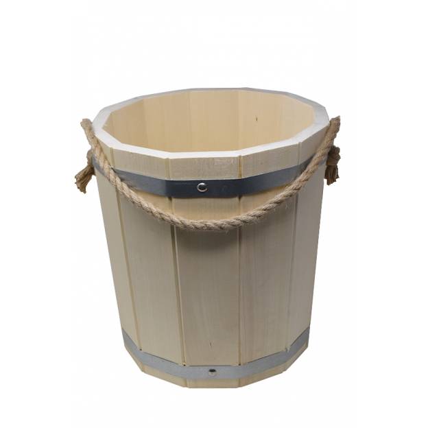Wooden bucket - 10 liters - Aspen - Cachepot / Storage