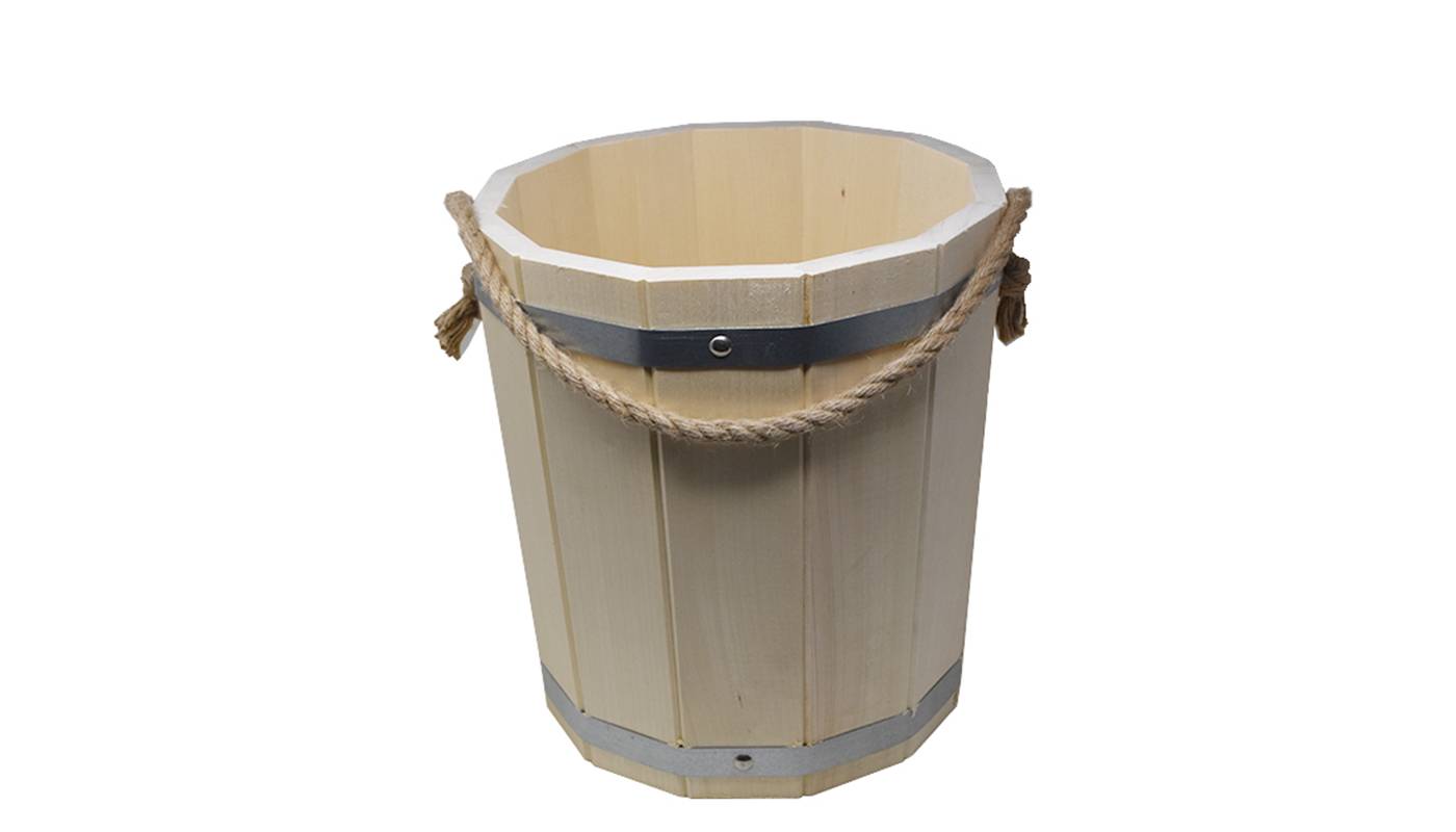 Wooden bucket - 15 liters - Aspen - Cachepot / Storage