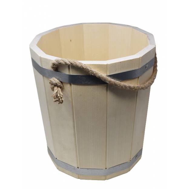Wooden bucket - 15 liters - Aspen - Cachepot / Storage