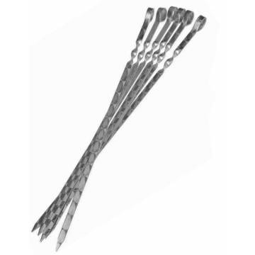 6 metal skewers - 60 cms