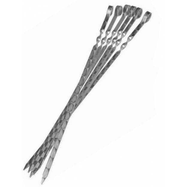 6 metal skewers - 60 cms