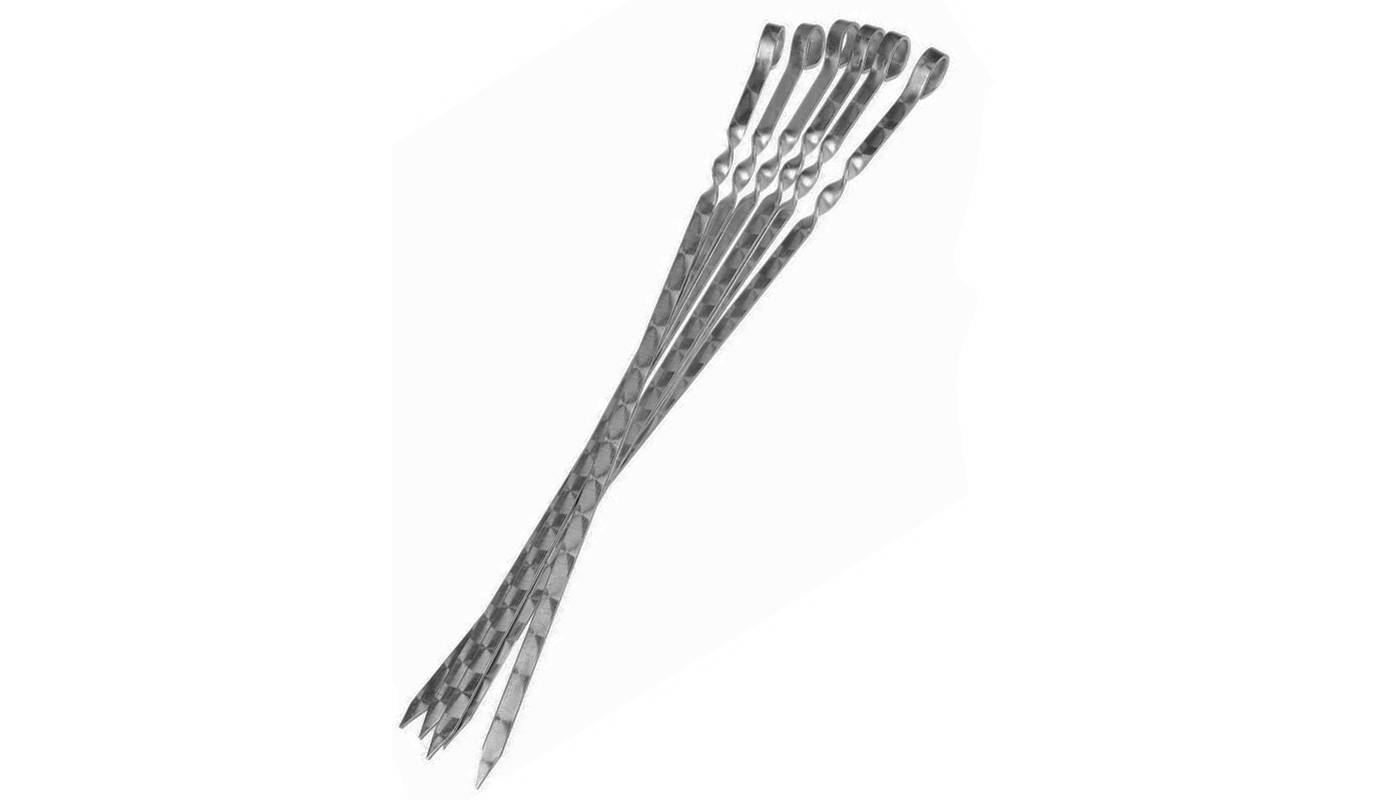 6 metal skewers - 60 cms