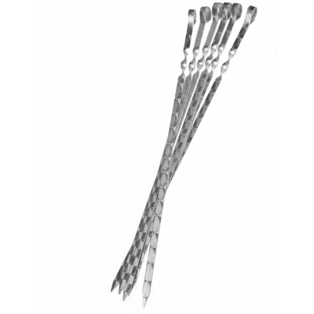 6 metal skewers - 40 cms