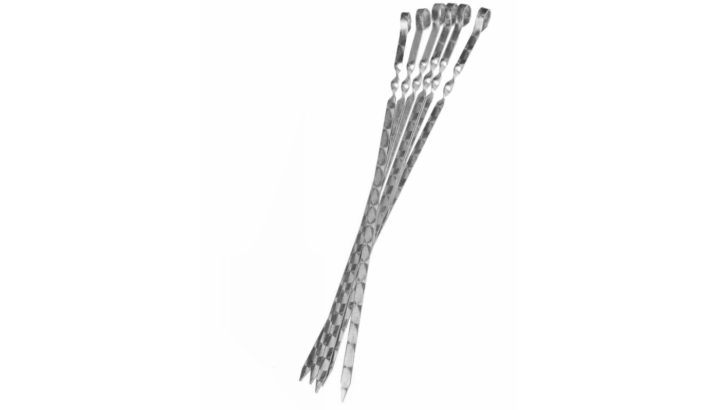6 metal skewers - 40 cms