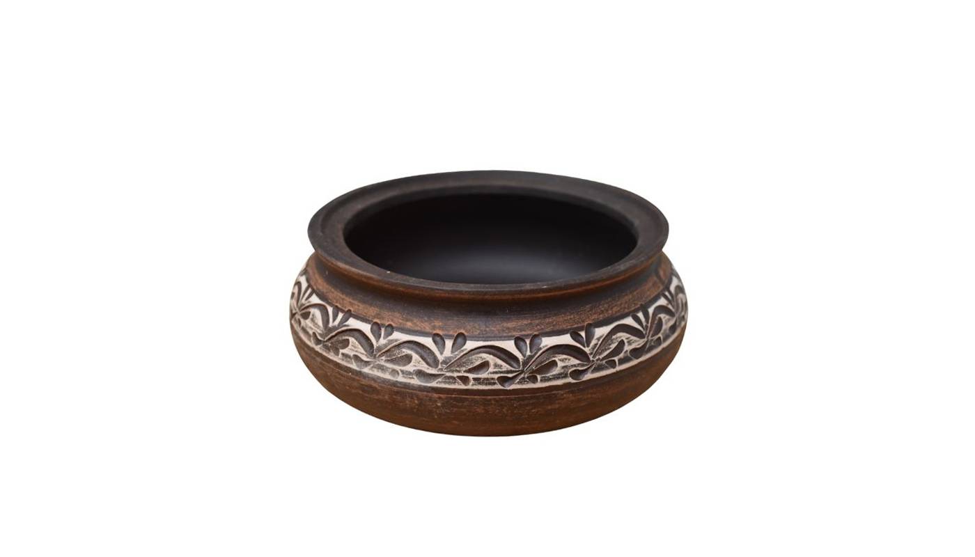 Terracotta dish - Engobe decor