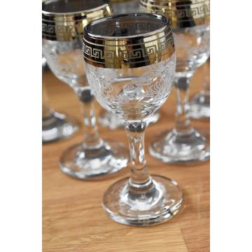 Ensemble de 6 petits verres à pied - "Baroque"