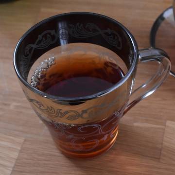 2 glass mugs - Italian decor