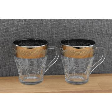 2 glass mugs - Italian decor