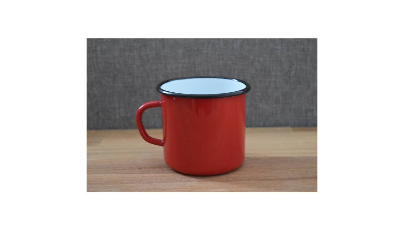 Mug Rouge - Métal émaillé - 400 ml