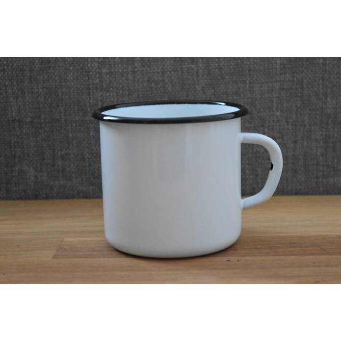 Mug Blanc - Métal émaillé - 400 ml