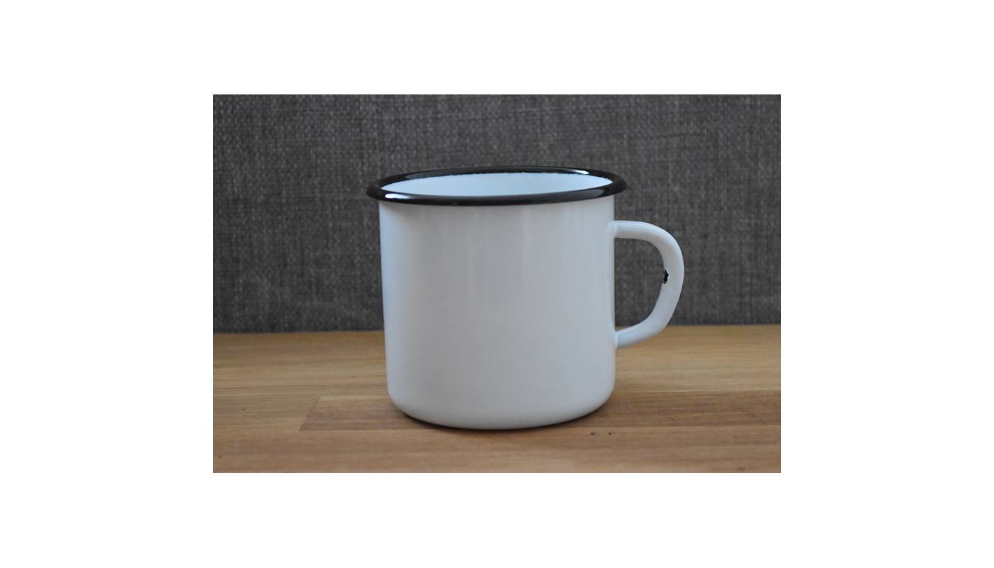 Mug Blanc - Métal émaillé - 400 ml