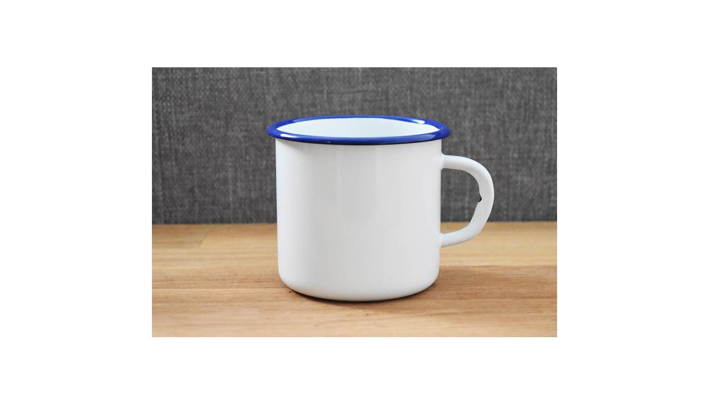 Mug Blanc - Métal émaillé - 400 ml