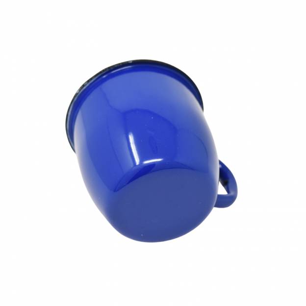 Mug en métal émaillé - Conique - Bleu - 250 ml