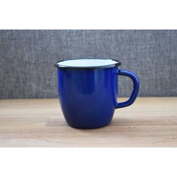 Mug en métal émaillé - Conique - Bleu - 250 ml