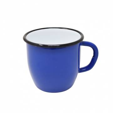 Mug en métal émaillé - Conique - Bleu - 250 ml