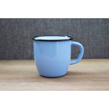Enamelled-metal mug - Conical - Light blue - 250 ml