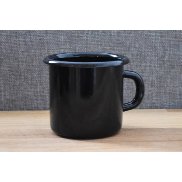 Mug Noir - Métal émaillé - 400 ml