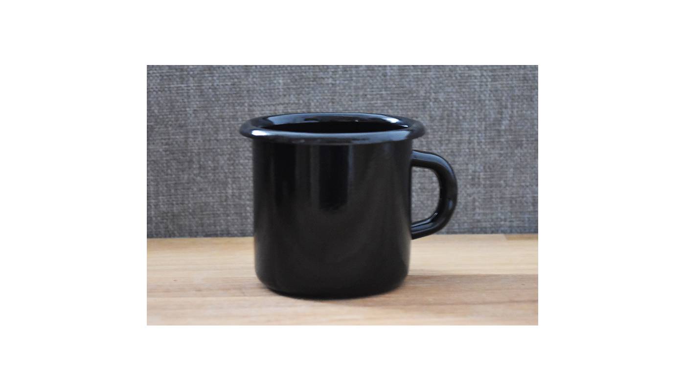 Mug Noir - Métal émaillé - 400 ml