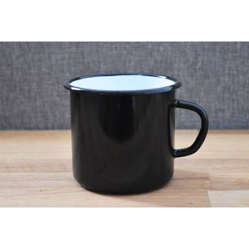 Mug Noir et Blanc - Métal émaillé - 400 ml