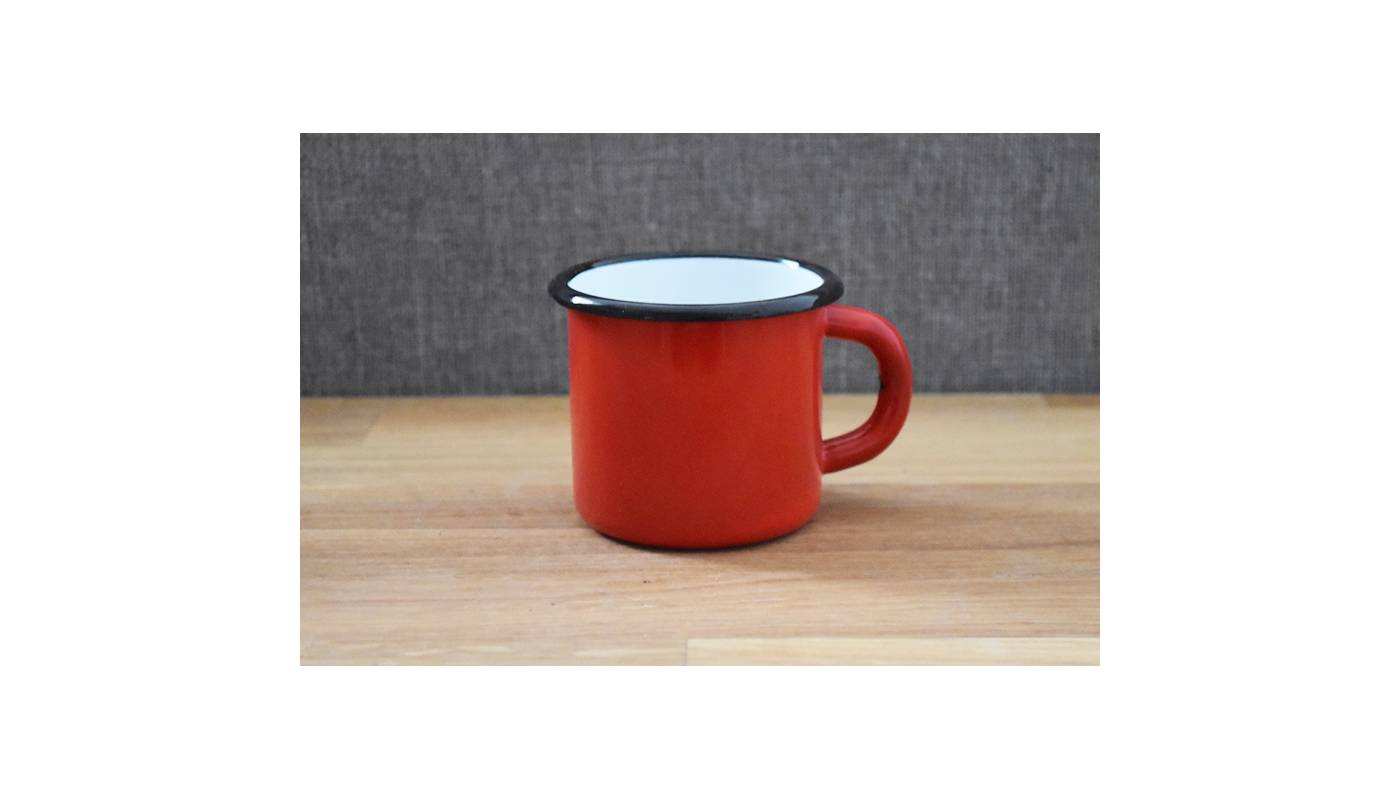 Metallic mug - Ceramic-like -- Red - 250 ml